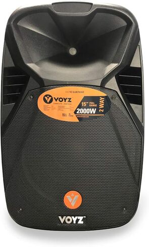 VOYZ 2000 Watt Bluetooth Portable Speaker for Parties - Two Way 15" Loudspeaker - FM Radio, USB, SD, and MP3 Player - PA with Tripod Stand and Wireless Microphone - Perfect for Karaoke (VZ-DJKIT616S) in Kuwait