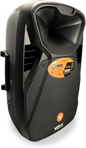 VOYZ 2000 Watt Bluetooth Portable Speaker for Parties - Two Way 15" Loudspeaker - FM Radio, USB, SD, and MP3 Player - PA with Tripod Stand and Wireless Microphone - Perfect for Karaoke (VZ-DJKIT616S) in Kuwait
