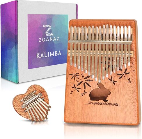 بيانو زوناز كاليمبا 17 مفتاحًا وميني كاليمبا 8 مفاتيح. يتضمن صندوق الهدايا 2 كاليمباس على شكل قلب أرنب لطيف. مجموعة كاملة من بيانو إصبع مبيرا in Kuwait