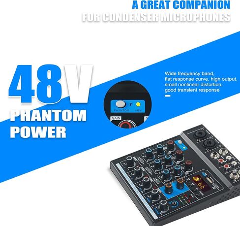 Micfuns MK2 2 XLR 2 قناة ستيريو خلاطات تسجيل غير مدعومة مع mp3 بلوتوث لتسجيل الموسيقى الحية للكمبيوتر in Kuwait