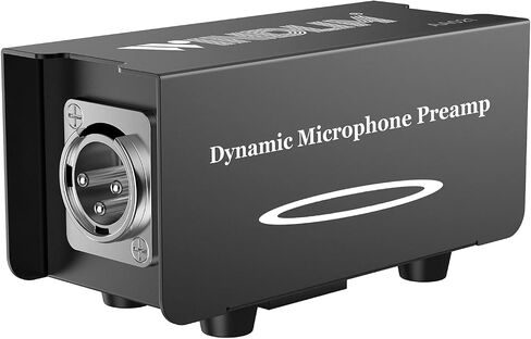 Dynamic Microphones Preamps, Ribbon Mic Activator XLR Preamp Booster for Livestream, Broadcast, Podcast, Vocal Recordings in Saudi Arabia