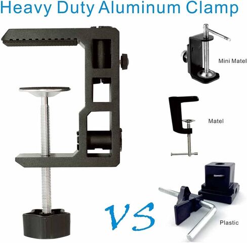 Replacement Heavy Duty C Clamp for 1/2" Base Magnifying Lamp,Desk Lamp,Swing Arm Lamp,Phone I pad Mount,Tablet Mic Holder,Table Mount Clamp for Microphone Stand Mic Boom Arm (G1 Black) in Saudi Arabia