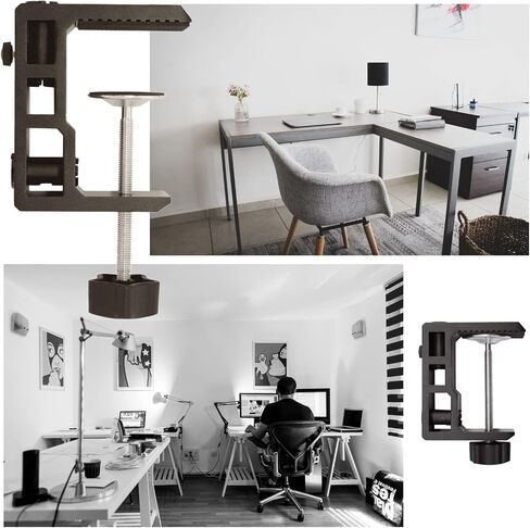 Replacement Heavy Duty C Clamp for 1/2" Base Magnifying Lamp,Desk Lamp,Swing Arm Lamp,Phone I pad Mount,Tablet Mic Holder,Table Mount Clamp for Microphone Stand Mic Boom Arm (G1 Black) in Saudi Arabia