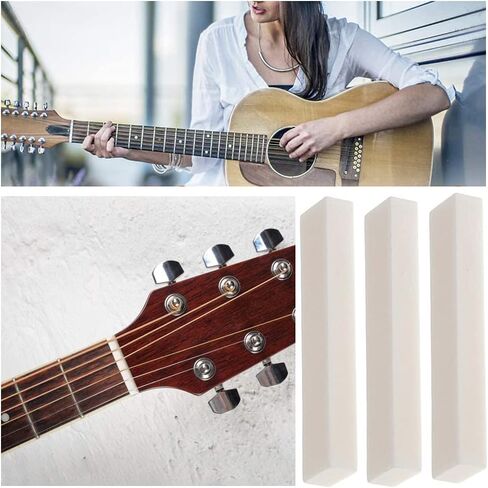 3 قطع من صواميل الجيتار الفارغة 52 × 10 × 6 ملم للغيتار الشعبي الكلاسيكي الصوتي لتصنعه بنفسك in Kuwait