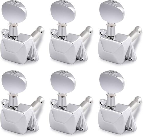 هولمر اوتاد ضبط اوتار الجيتار، رؤوس الة شبه مغلقة، مفاتيح ضبط زر بيضاوي، خط 6 انش للجيتار الصوتي باليد اليمنى او الجيتار الكهربائي كروم. in Kuwait