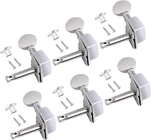 هولمر اوتاد ضبط اوتار الجيتار، رؤوس الة شبه مغلقة، مفاتيح ضبط زر بيضاوي، خط 6 انش للجيتار الصوتي باليد اليمنى او الجيتار الكهربائي كروم. in Kuwait