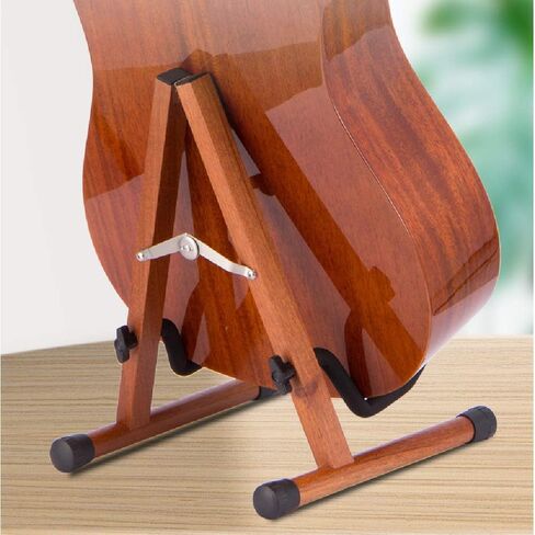 Wooden Guitar Stand Old Walnut Guitar Stand for Acoustic Electric Bass Classical Guitar Banjo Ukulele Portable Folding A-Frame Travel Guitar Stand(Old Walnut) in Kuwait