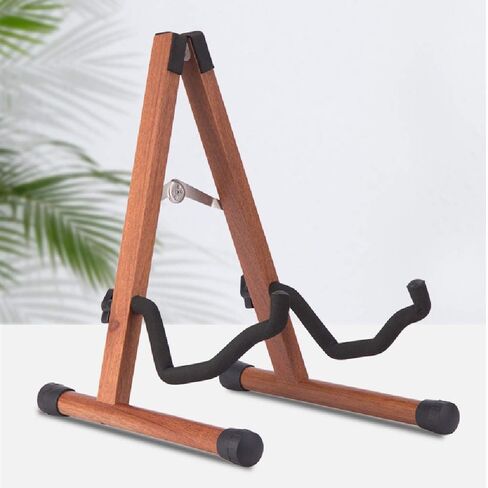 Wooden Guitar Stand Old Walnut Guitar Stand for Acoustic Electric Bass Classical Guitar Banjo Ukulele Portable Folding A-Frame Travel Guitar Stand(Old Walnut) in Kuwait