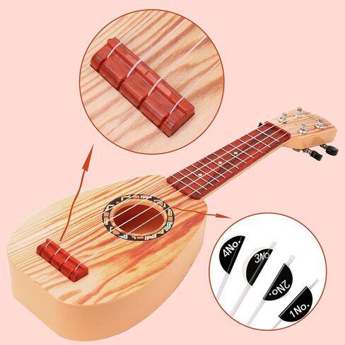 Nylon Ukulele Strings Tuning Replacement 4 Pack 4 Strings for Musical Instruments Easy for Beginners Easy on Fingertips for General Ukulele Sweet Sound in Kuwait