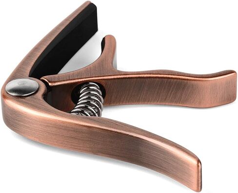 Ukulele Capo, with 2 Felt Picks for Soprano and Concert Ukulele – Professional and Lightweight Mini Size Zinc Alloy 4 String Uke Kapo (Gold) in Kuwait