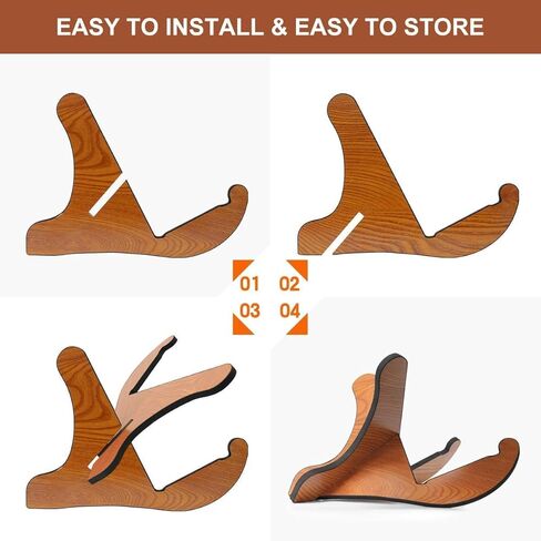 حامل قيثارة محمول مع حزام وكابو وخيوط، حامل ادوات خشبي قوي باطار على شكل حرف X مع حافة ناعمة للقيثارة والمندولين والكمان in Kuwait