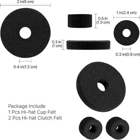 Flexzion 18 قطعة من وسادات الصنج الصنج غسالات الصنج ذات الأكمام العالية ملحقات الطبل قطع غيار مجموعة الأجهزة، مجموعة الطبل، كأس غسالة صواميل جناح القابض، قاعدة حامل مكدس الصنج (رمادي) in Saudi Arabia