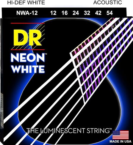 DR Strings HI-DEF NEON Acoustic Guitar Strings (NWA-12) in Saudi Arabia