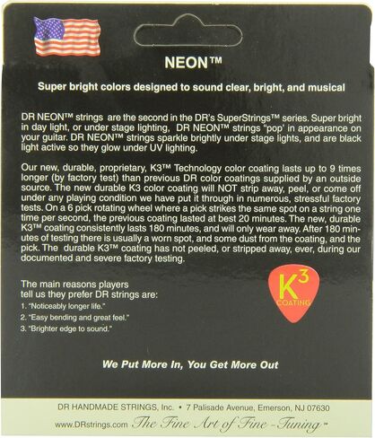 DR Strings HI-DEF NEON Acoustic Guitar Strings (NWA-12) in Saudi Arabia