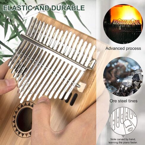 Kalimba, AKLOT Thumb Piano 17 Keys Crystal Finger Piano Rainbow Bear Start Kits with Protective Case Tuning Hammer Study Booklet Cleaning Cloth in Saudi Arabia