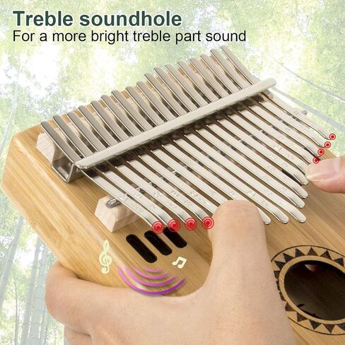 Kalimba, AKLOT Thumb Piano 17 Keys Crystal Finger Piano Rainbow Bear Start Kits with Protective Case Tuning Hammer Study Booklet Cleaning Cloth in Saudi Arabia
