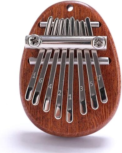 Ubblove ميني كاليمبا الإبهام البيانو 8 مفاتيح رائعة الخشب لطيف إصبع الماريمبا مع الحبل المحمولة الموسيقية قلادة هدية للأطفال البالغين in Kuwait