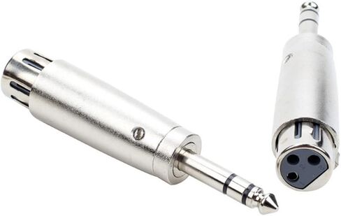 محول أنثى SIXGOD 1/4 TRS إلى XLR - 6.35 مم TRS إلى موصل XLR أنثى لتغيير الجنس - عبوتان in Kuwait