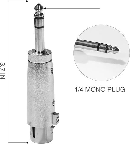 محول أنثى SIXGOD 1/4 TRS إلى XLR - 6.35 مم TRS إلى موصل XLR أنثى لتغيير الجنس - عبوتان in Kuwait