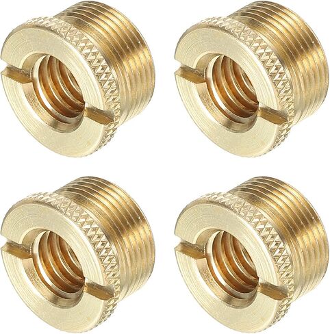 PATIKIL Mic Stand Adapter 3/8 Female to 5/8 Male Aluminum Alloy Mic Screw Adapter for Microphone Tripod Stand Black 4 Pack in Saudi Arabia