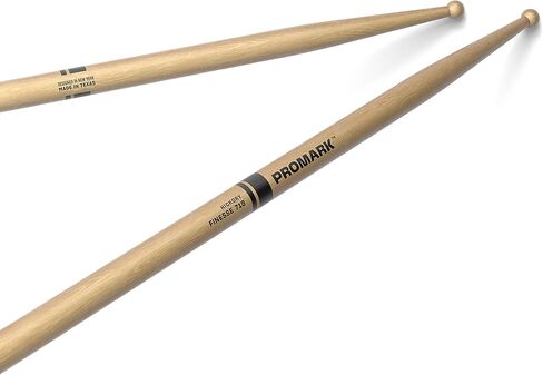 أعواد طبلة ProMark - أعواد طبلة Finesse 7A - مجموعة أعواد طبلة - طرف خشبي دائري صغير - أعواد طبول طويلة من خشب القيقب - وزن ثابت ودرجة - زوج واحد in Saudi Arabia
