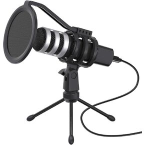 يوتو مجموعة ميكروفون يو اس بي مكثف للكمبيوتر الشخصي ميكروفون قلبي الشكل للتسجيل الصوتي للبث الصوتي والبث الصوتي والكمبيوتر والالعاب والبث الصوتي يوتيوب مع فلتر بوب وحامل ثلاثي القوائم وحامل للصدمات in Kuwait