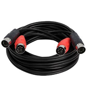 كابل XMSJSIY مزدوج MIDI مزدوج 5-Pin DIN MIDI إلى كابل DIN مزدوج 5 دبوس ذكر إلى ذكر واجهة رقمية للآلات الموسيقية سلك OFC لمركبات لوحات المفاتيح الرقمية كابل الصوت - 10 أقدام (3 أمتار) in Saudi Arabia