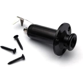 SAPHUE 6.35mm Acoustic Electric Guitar Bass Mono Endpin Output Jack Strap Button Jack Socket Black in Saudi Arabia