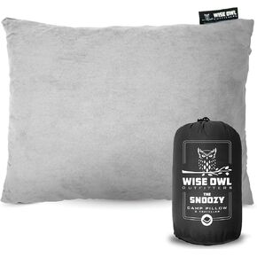 Wise Owl Outfitters Camping Pillow - Camping Essentials and Travel Pillow for Airplanes, Camping, and Travel - Memory Foam Washable Pillow - Small/Medium in Kuwait