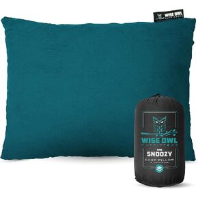 Wise Owl Outfitters Camping Pillow - Camping Essentials and Travel Pillow for Airplanes, Camping, and Travel - Memory Foam Washable Pillow - Small/Medium