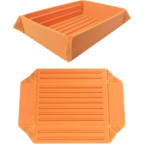 Camping Plates and Bowls - Foldable Silicone Collapsible Camping Bowls with Lids Collapsible Tableware Folding bowl for Camping,Parties, Dining, Hiking