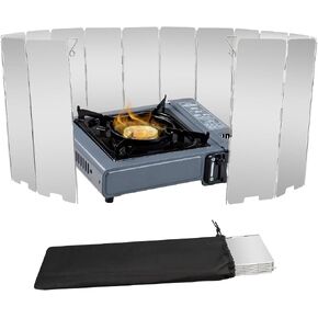 10 Plates Stove Windscreen, Aluminum Stove Windshield with Drawstring Bag | for Camping, Butane Stoves in Saudi Arabia