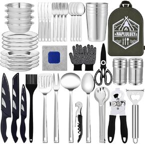 ملحقات التخييم من Haplululy، معدات التخييم التي يجب اقتناؤها، مجموعة أدوات الطبخ للتخييم، مجموعة أدوات الطبخ للتخييم، لوازم معدات المطبخ، ملحقات التخييم المحمولة في الهواء الطلق in Kuwait