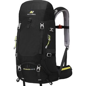حقيبة ظهر N NEVO RHINO بإطار داخلي للمشي لمسافات طويلة 50/60/65/70/80L، حقيبة ظهر للتخييم وتسلق الجبال، حقيبة ظهر نهارية مقاومة للماء غطاء للمطر