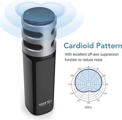 يوتو مجموعة ميكروفون يو اس بي مكثف للكمبيوتر الشخصي ميكروفون قلبي الشكل للتسجيل الصوتي للبث الصوتي والبث الصوتي والكمبيوتر والالعاب والبث الصوتي يوتيوب مع فلتر بوب وحامل ثلاثي القوائم وحامل للصدمات in Kuwait