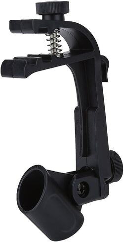 Bnineteenteam 2 قطعة مشبك على حامل الطبل، ميكروفون طبل مشبك مشبك تثبيت قابل للتعديل مقاوم للصدمات (أسود) in Kuwait