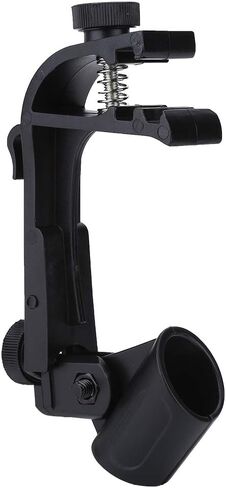 Bnineteenteam 2 قطعة مشبك على حامل الطبل، ميكروفون طبل مشبك مشبك تثبيت قابل للتعديل مقاوم للصدمات (أسود) in Kuwait