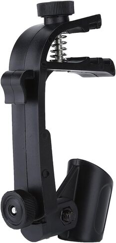 Bnineteenteam 2 قطعة مشبك على حامل الطبل، ميكروفون طبل مشبك مشبك تثبيت قابل للتعديل مقاوم للصدمات (أسود) in Kuwait