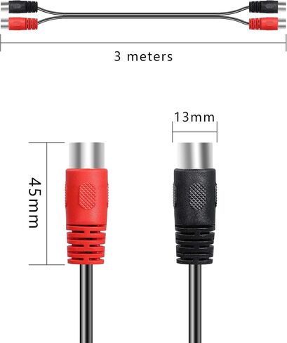 كابل XMSJSIY مزدوج MIDI مزدوج 5-Pin DIN MIDI إلى كابل DIN مزدوج 5 دبوس ذكر إلى ذكر واجهة رقمية للآلات الموسيقية سلك OFC لمركبات لوحات المفاتيح الرقمية كابل الصوت - 10 أقدام (3 أمتار) in Saudi Arabia