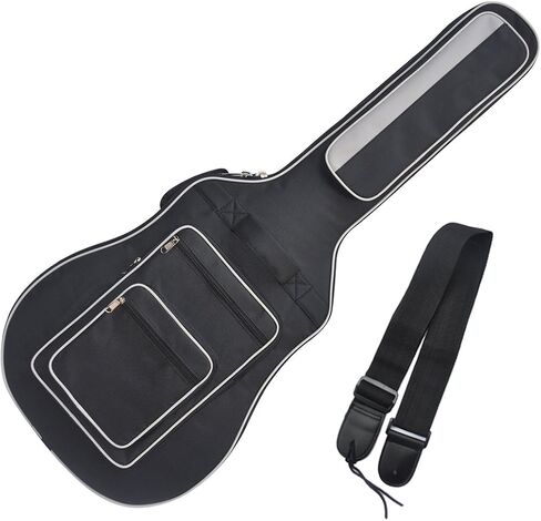 Tosnail 41 Inch Full Size Padded Acoustic Guitar Gig Bag with Backpack Shoulder Strap, 2 Carry Handle & 5 Pockets - Bonus Guitar Strap in Saudi Arabia