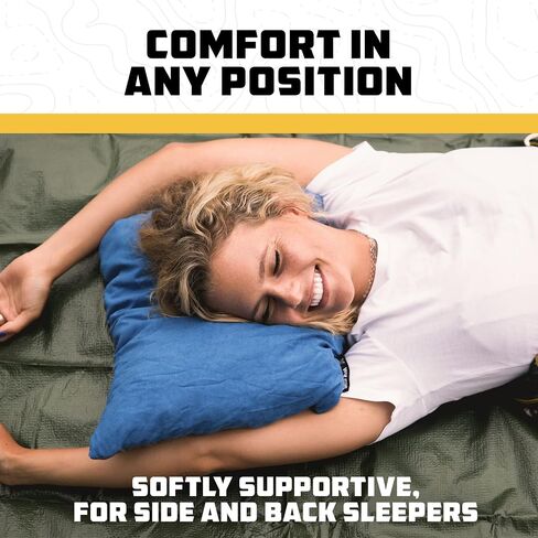 Wise Owl Outfitters Camping Pillow - Camping Essentials and Travel Pillow for Airplanes, Camping, and Travel - Memory Foam Washable Pillow - Small/Medium in Kuwait