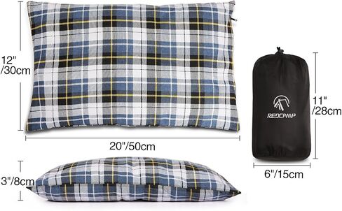 REDCAMP 2PCS Small Camping Pillow for Sleeping, Travel Pillow, Blue in Kuwait