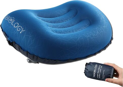 TREKOLOGY Ultralight Inflatable Camping Travel Pillow - ALUFT 2.0 Compressible, Compact, Comfortable, Ergonomic Inflating Pillows for Neck & Lumbar Support While Camp, Hiking, Backpacking in Saudi Arabia