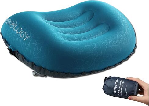TREKOLOGY Ultralight Inflatable Camping Travel Pillow - ALUFT 2.0 Compressible, Compact, Comfortable, Ergonomic Inflating Pillows for Neck & Lumbar Support While Camp, Hiking, Backpacking in Saudi Arabia