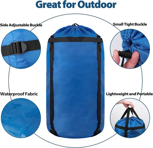 PYBBO 46L Lightweight Compression Stuff Sack for Camping Outdoor Hiking Travelling, Nylon Storage Compact Bag for Sleeping Bag in Saudi Arabia