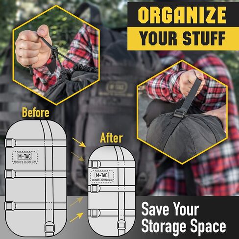 M-Tac Sleeping Bag Compression Stuff Sack Military Water Resistant Compression Bag Lightweight Nylon Compression Sack 12 Liters for Travel, Camping, Hiking, Outdoor (M - 24liters, Olive) in Saudi Arabia