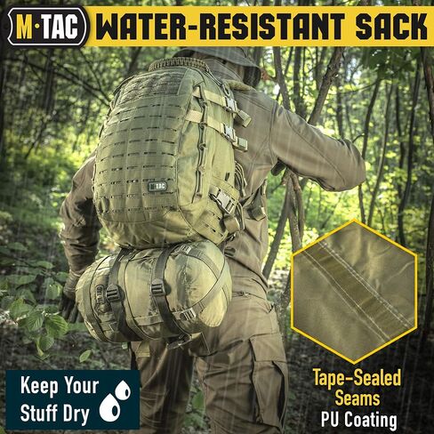 M-Tac Sleeping Bag Compression Stuff Sack Military Water Resistant Compression Bag Lightweight Nylon Compression Sack 12 Liters for Travel, Camping, Hiking, Outdoor (M - 24liters, Olive) in Saudi Arabia