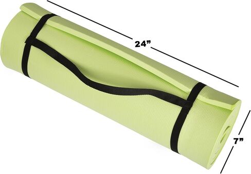 Sleeping Pad, Lightweight Non Slip Foam Mat with Carry Strap by Wakeman Outdoors (Thick Mattress for Camping, Hiking, Yoga and Backpacking) (Green) , 72 inches (L) x 24 inches (w) x 0.50 inch (H) in Saudi Arabia