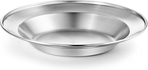 Stainless Steel Plate Set - 8.5 inch Ultra-Portable Dinnerware Set BPA Free Plates for Outdoor Camping | Hiking | Picnic | BBQ | Beach (3 Person Set) in Saudi Arabia