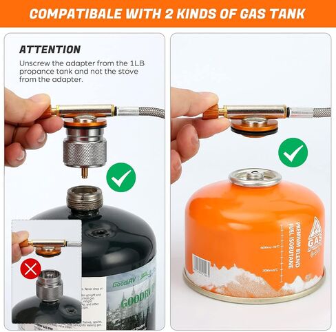 Odoland 3500W/6800W Windproof Camp Stove Camping Gas Stove with Windscreen, Fuel Canister Adapter, Piezo Ignition for Outdoor Backpacking Hiking and Picnic in Kuwait